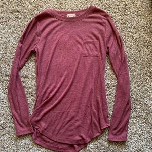 long sleeve red/ maroon tee